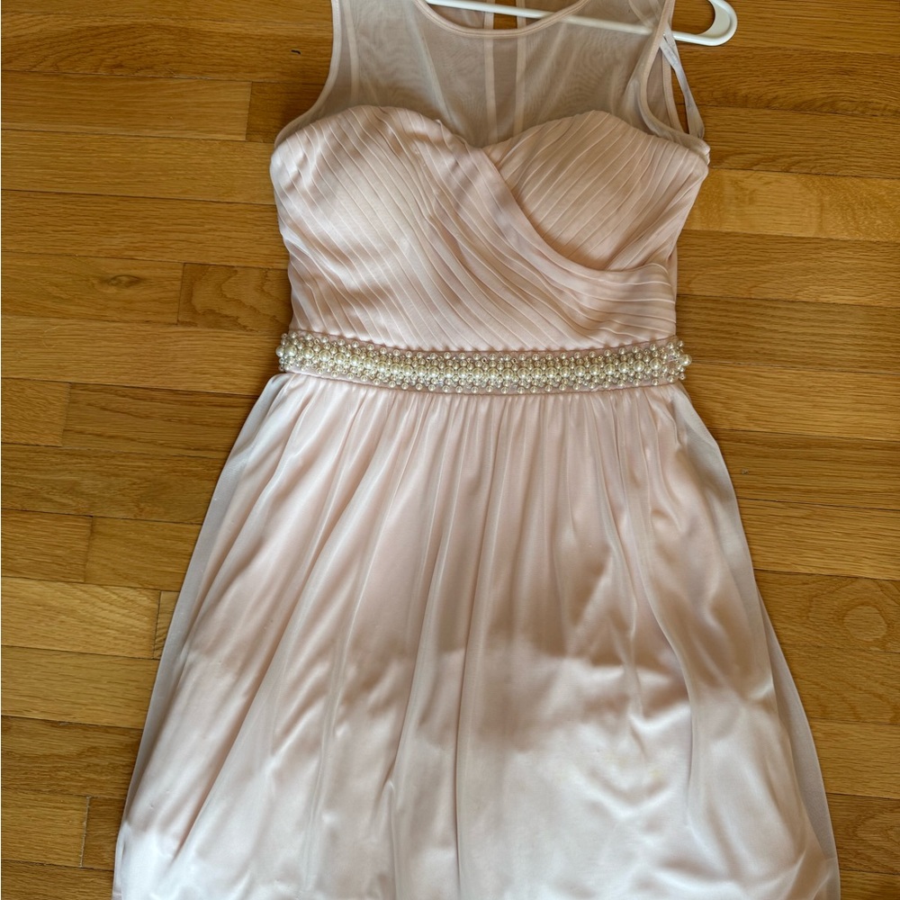 Elegant Pink Kids Dress with Pearl Detail